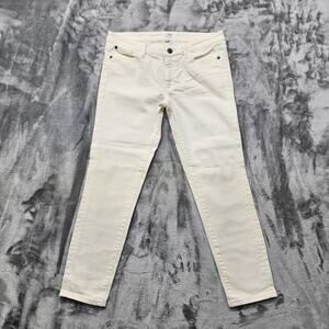M1858 New York‎ Jeans Womens 6/28 White Paulina Ankle Low Rise Skinny Stretch